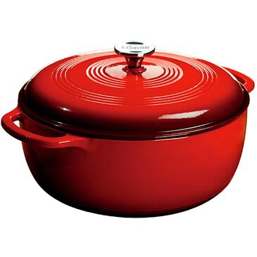 Lodge Lodge Cast Iron 7.5 Qt Red Dutch Oven in Red, , large