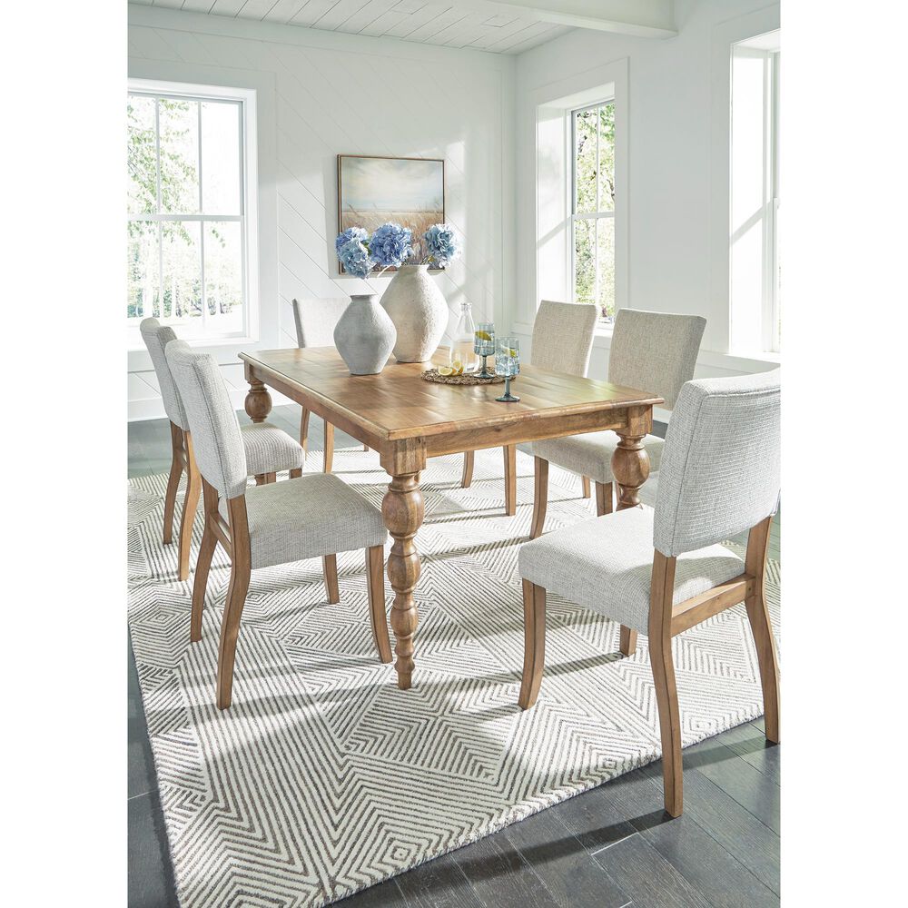 Ashley Rybergston Rectangular Dining Table in Light Brown - Table Only, , large