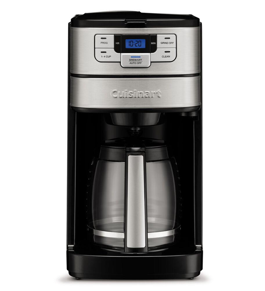 Cuisinart 12-Cup Automatic Grind and Brew Coffee Maker in Black and Stainless Steel, , large