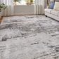 Feizy Prasad 5" x 8" Ivory and Charcoal Area Rug, , large