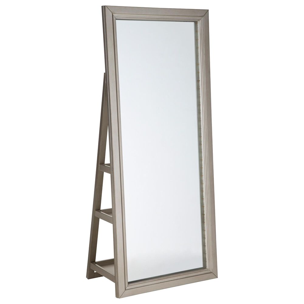 Ashley Evesen Floor Standing Mirror in Satin Silver, , large