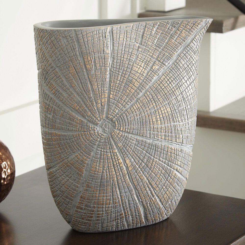 Ashley Ardenley 10.5&quot; Vase in Antique Gold, , large