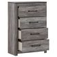 Ashley Bronyan 4-Drawer Chest in Dark Gray, , large