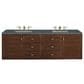 James Martin Vanities Amberly 72" Double Bathroom Vanity in Mid-Century Walnut with 3 cm Parisien Bleu Quartz Top and Rectangular Sinks, , large
