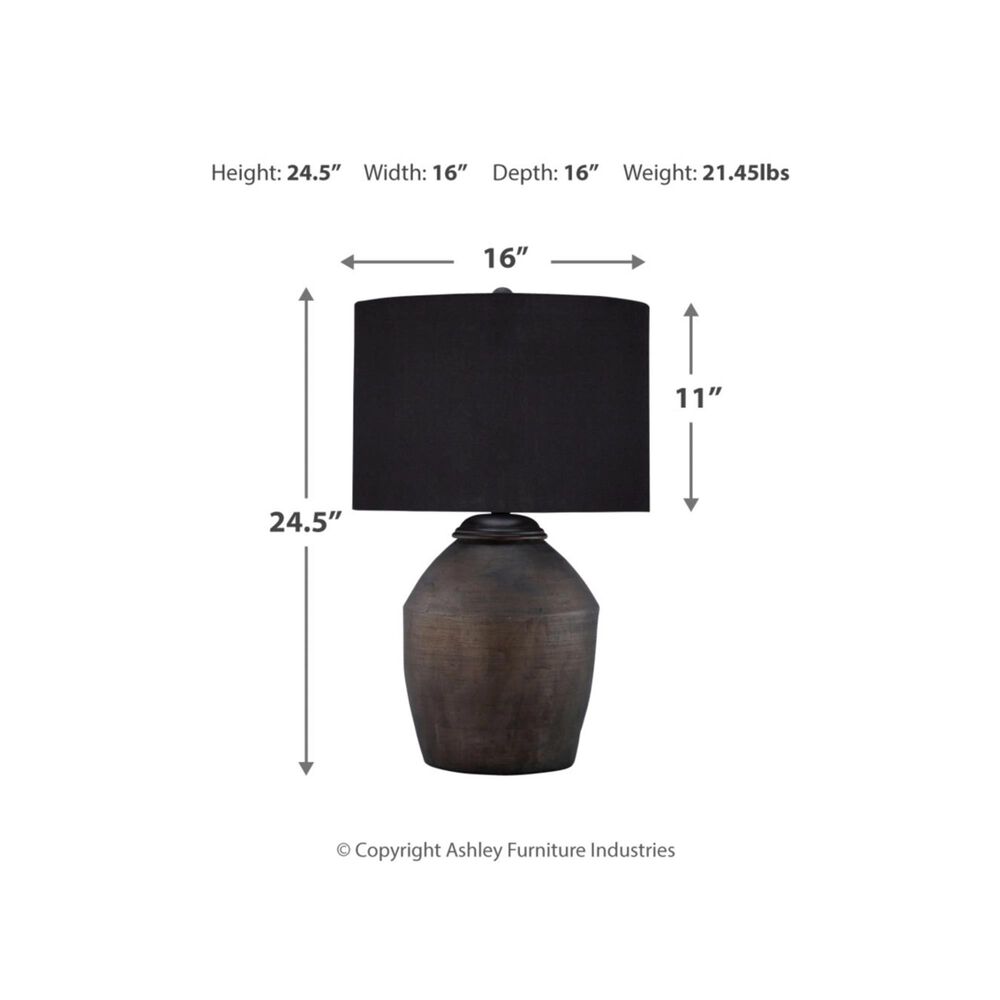 Ashley Naareman Terracotta Table Lamp, , large