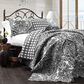 Triangle Home Fashions Aubree 3-Piece Full/Queen Quilt Set in Black and White, , large