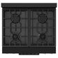 Thor Kitchen Gordon Ramsay 4.55 Cu. Ft. 30" Professional Natural Gas Range with Stainless Steel Handle Kit in Black, , large