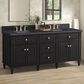 James Martin Vanities Lorelai 72" Double Vanity in Black Onyx with 3 cm Charcoal Soapstone Quartz Top, , large