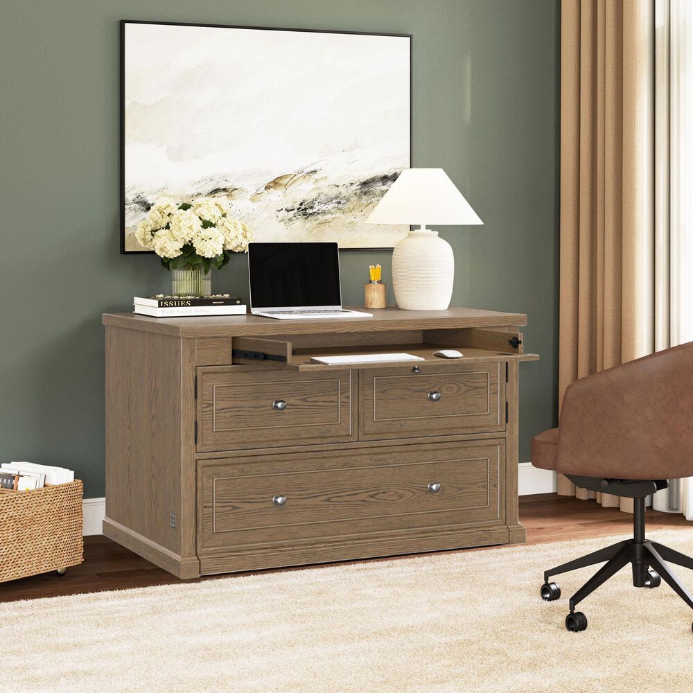 Richlands Furniture Soren Wood Twin 2 Door Desk Dream Console with Mattress and Cover in Light Oak, , large