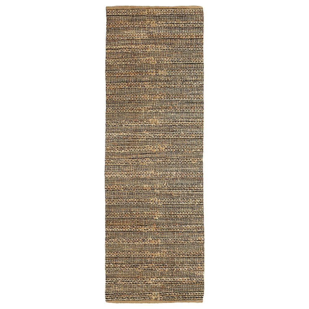 L&R Resources Natural Fiber Braided 2"6" x 7"9" Gray Runner, , large