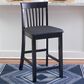 Linon Home Decor Torino Craftsman Counter Stool in Black, , large