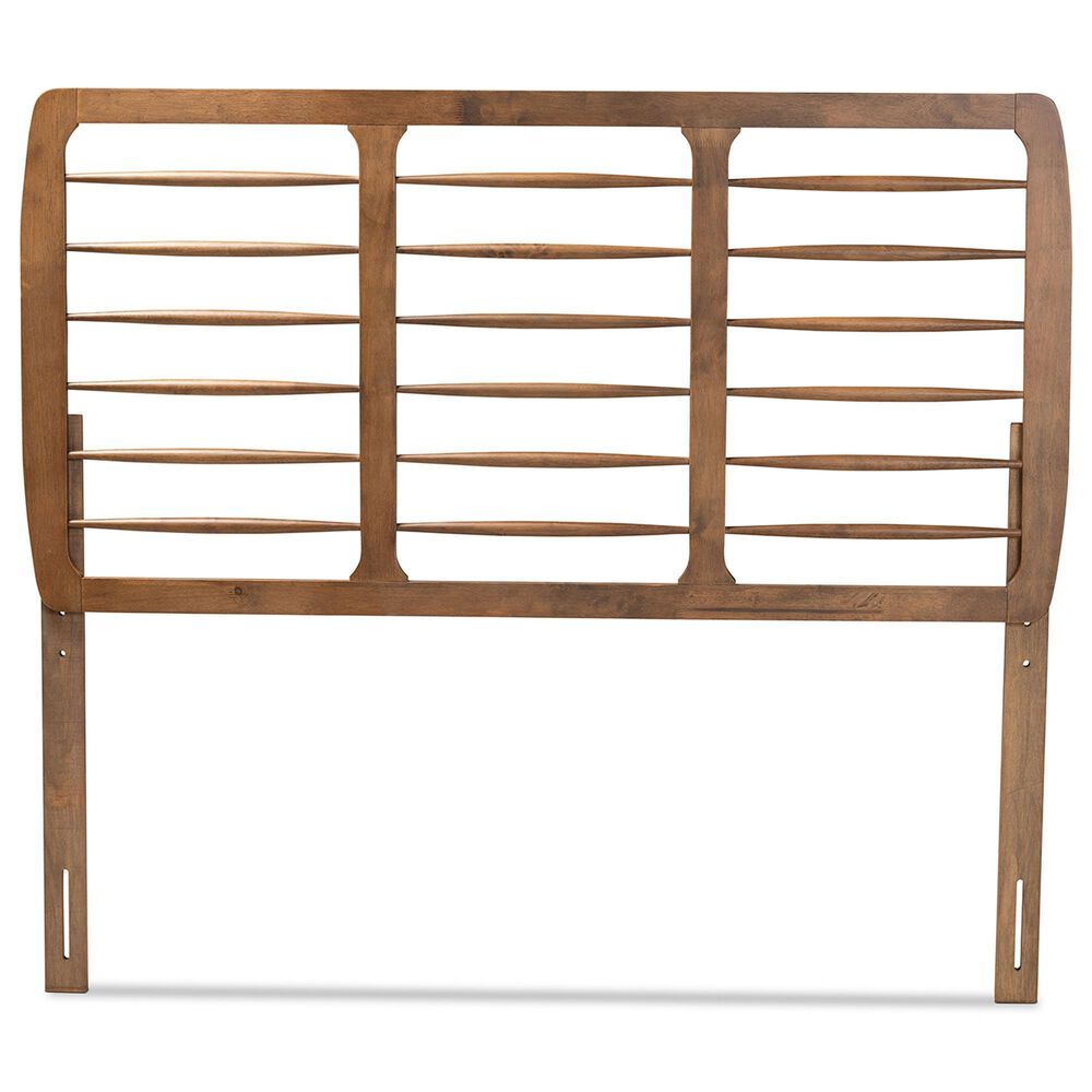 Baxton Studio Carolyn Full Slat Headboard in Ash Walnut, , large