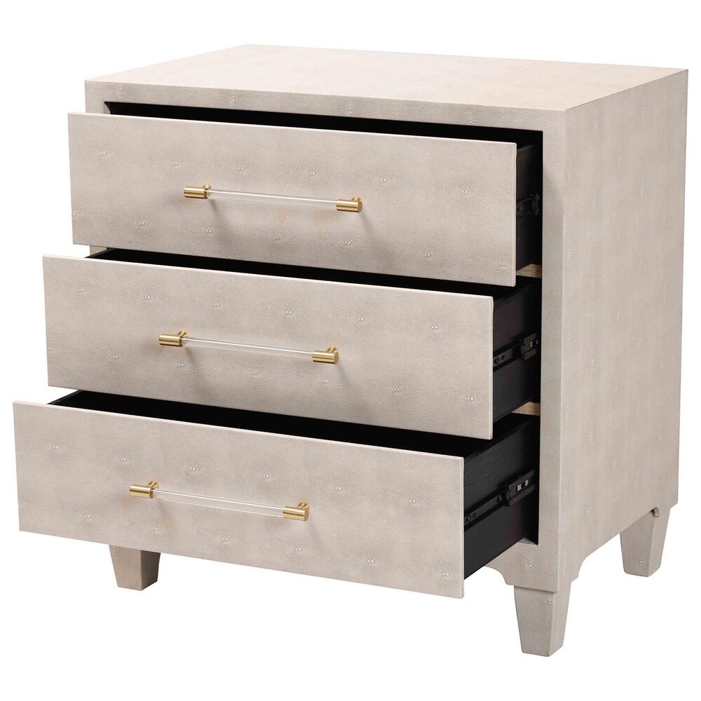 Baxton Studio Nira 3-Door Buffet Storage Cabinet in Beige, , large