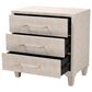 Baxton Studio Nira 3-Door Buffet Storage Cabinet in Beige, , large