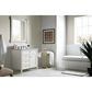 James Martin Vanities Brittany 36" Single Bathroom Vanity in Bright White with 3 cm Carrara White Marble Top and Rectangle Sink, , large