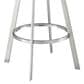 Blue River Flynn 30" Swivel Bar Stool with Light Gray Cushion in Brushed Stainless Steel, , large