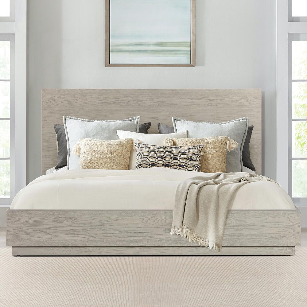 Blue River Abbey King Platform Bed in Silver Grey Oak, , large