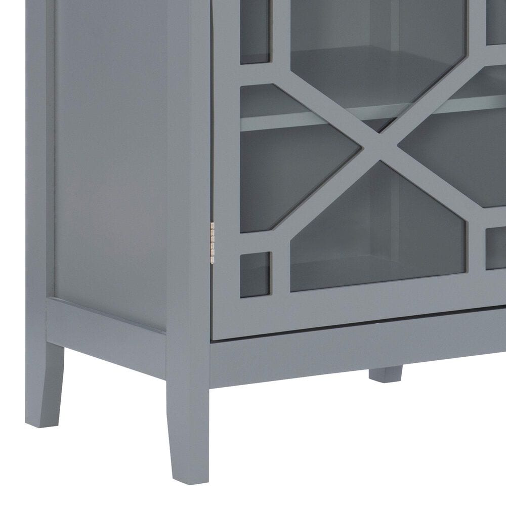 Linon Home Decor Fetti Small Cabinet in Grey, , large