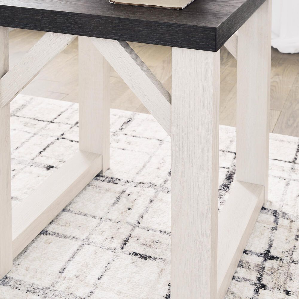 Ashley Dorrinson 3-Piece Table Set in Gray and Antiqued White, , large