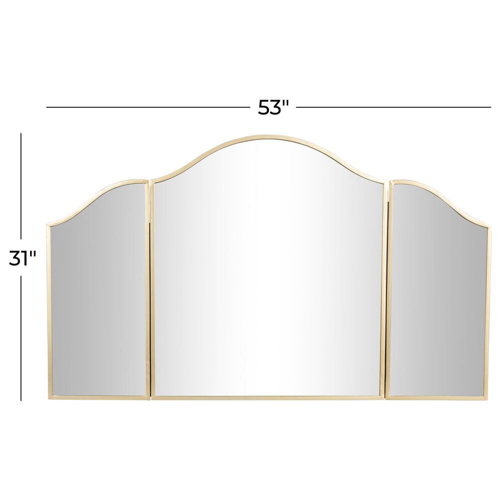 Maple and Jade 53&quot; x 31&quot; Wall Mirror in Glossy Gold, , large