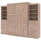 Bestar Pur Queen Murphy Storage Bed with 6-Drawer in Rustic Brown, , large