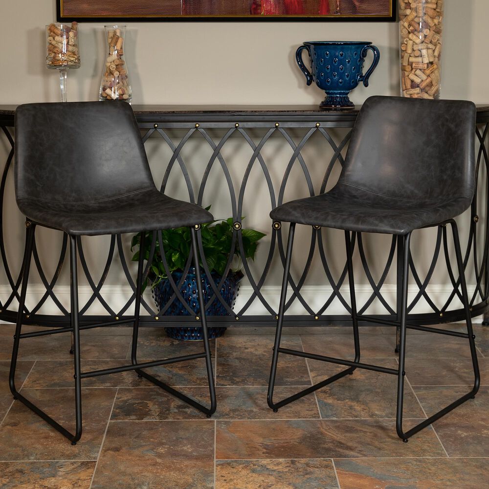 Flash Furniture 24" Counter Stools in Gray (Set of 2), , large