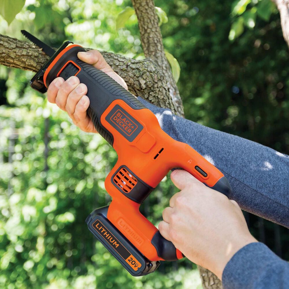 Black &amp; Decker 20V Max Powerconnect 7/8&quot; Cordless Reciprocating Saw in Black and Orange, , large