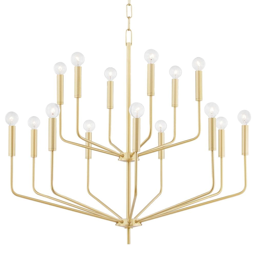 Mitzi Lighting Bailey 15-Light Chandelier in Aged Brass, , large