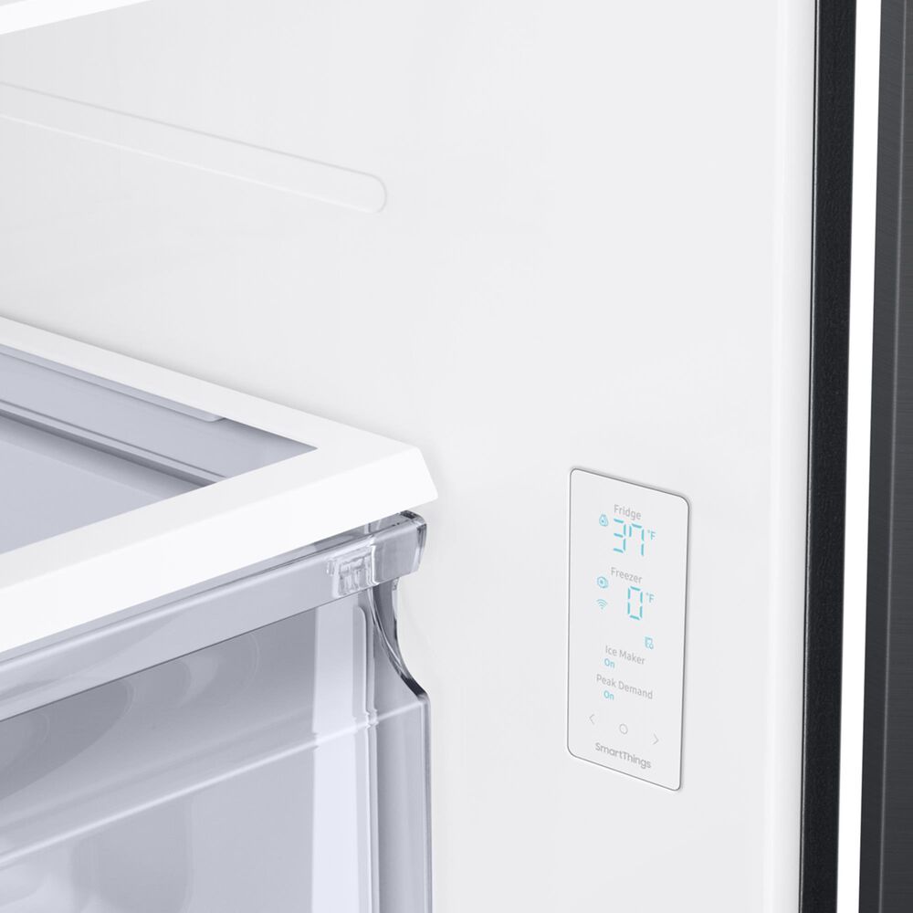 Samsung 17.5 Cu. Ft. 3-Door French Door Refrigerator in Black Caviar Matt, , large