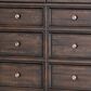 Napa Furniture Design Grand Louie 6 Drawer and 2 Door Chest in Ebony and Wheat, , large