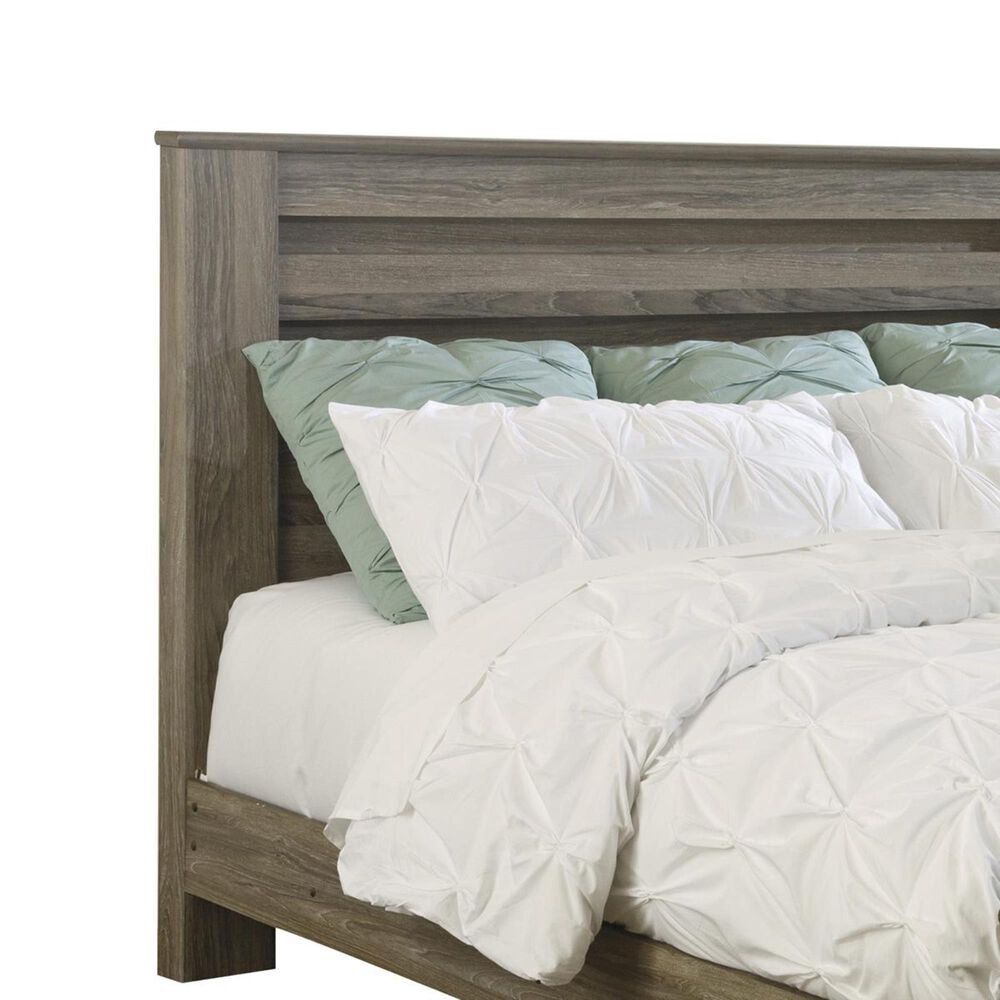 Signature Design by Ashley Zelen King Poster Bed in Warm Gray