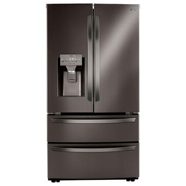 LG 22 Cu. Ft. 4-Door French Door Refrigerator with Craft Ice in Black Stainless Steel, , large