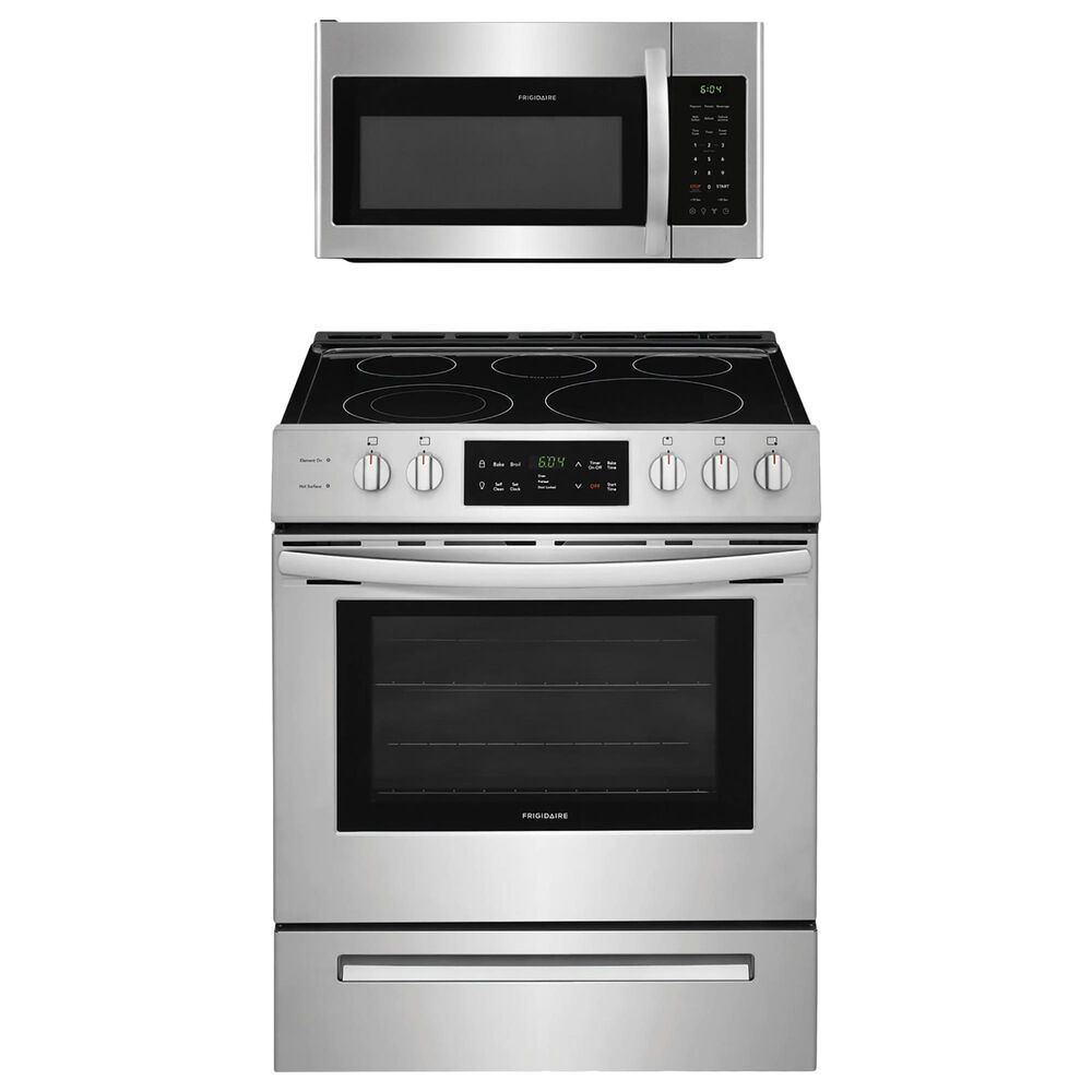 Frigidaire 2-Piece Kitchen Package with 30"" Front Control Freestanding Electric Range in Stainless Steel, , large