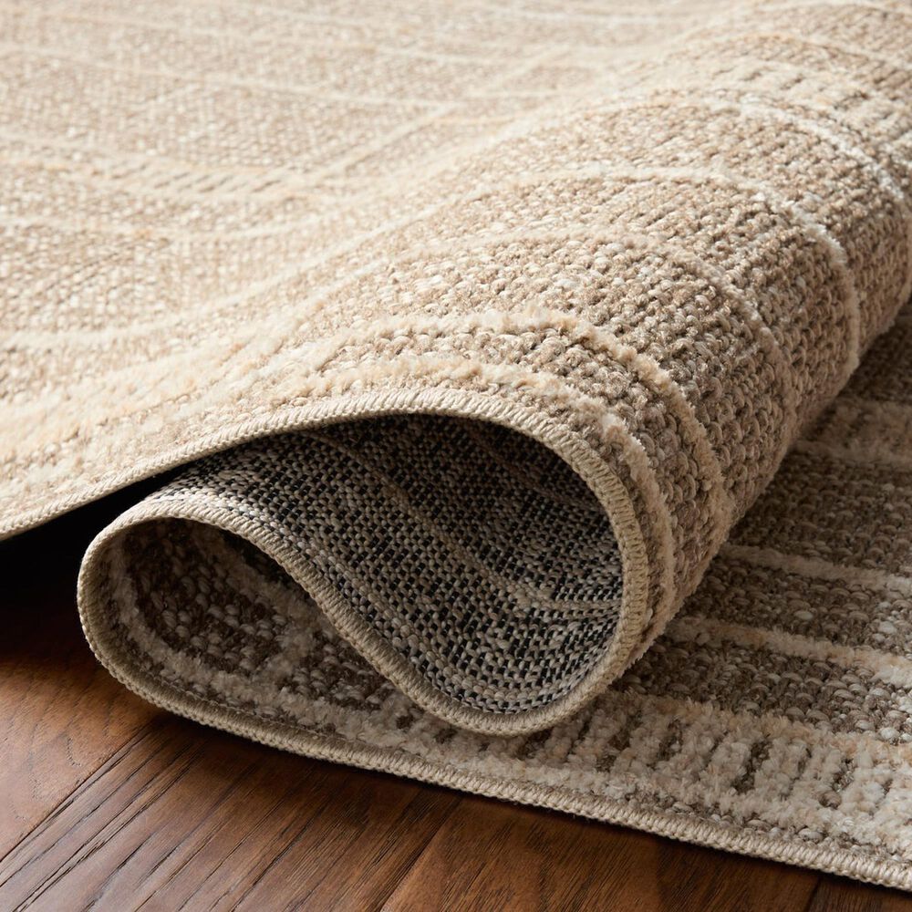 Amber Lewis x Loloi Bexley Mushroom and Natural 2'7" x 4' Area Rug, , large