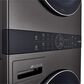 LG WashTower with Center Control 4.5 Cu. Ft. Washer and 7.4 Cu. Ft. Electric Dryer in Black Stainless Steel, , large