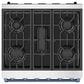 Thor Kitchen Gordon Ramsay 4.6 Cu. Ft. Professional Liquid Propane Range with Blue Handle Kit in Stainless Steel, , large