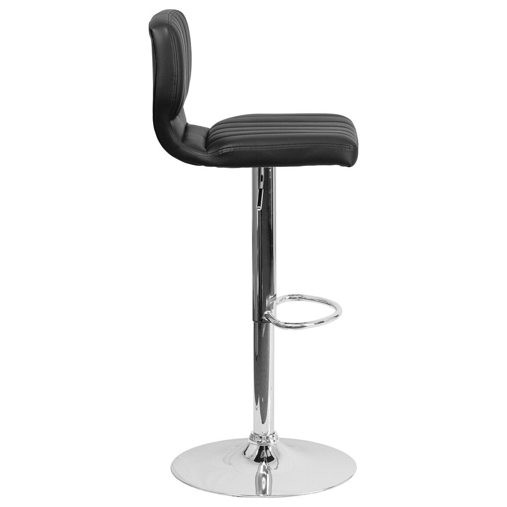 Flash Furniture Adjustable Barstool in Black, , large