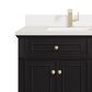 James Martin Vanities Lorelai 72" Double Vanity in Black Onyx with Single Hole 3 cm White Zeus Quartz Top & Backsplash, , large