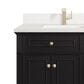 James Martin Vanities Lorelai 72" Double Vanity in Black Onyx with Single Hole 3 cm White Zeus Quartz Top & Backsplash, , large