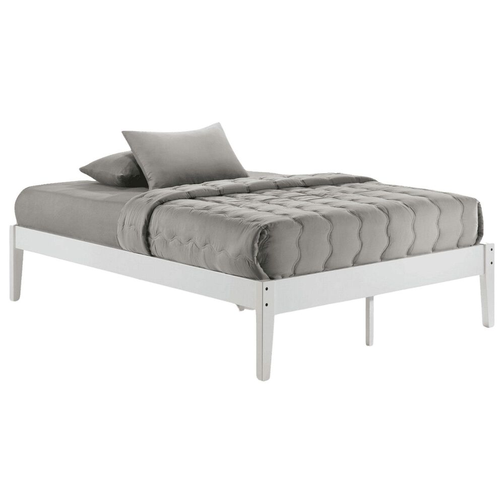 New Day Furniture Chilipepper King Platform Bed in White, , large