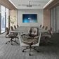 HOMLUX Executive Office Chair with Suede Fabric Cushion in Gray, , large