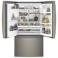 GE Appliances 27.8 Cu. Ft. French Door Refrigerator with TwinChill Evaporators in Slate, , large