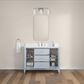 37B Kinsale 48" Single Bathroom Vanity Cabinet in Soft Blue with White Composite Stone Top and Backsplash, , large