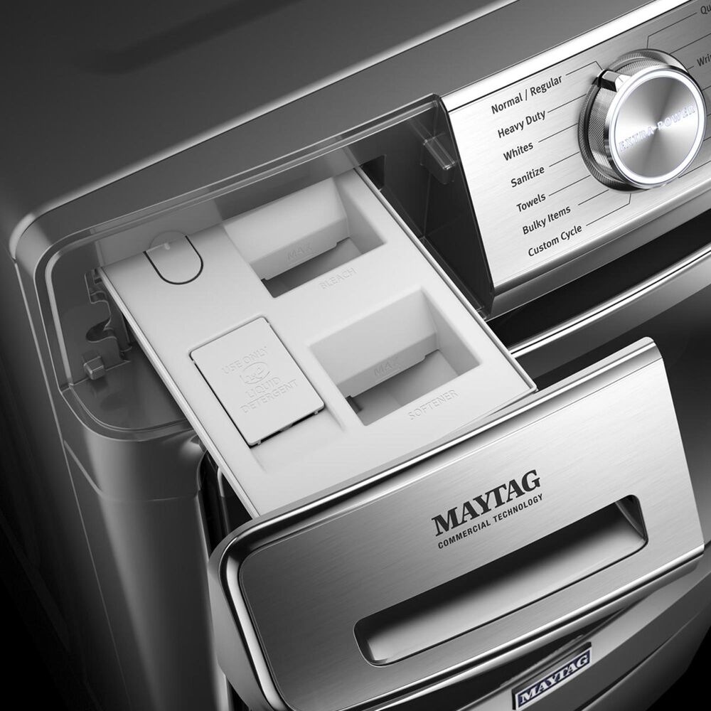 Maytag 5.0 Cu. Ft. Front Load Washer with Steam in Metallic Slate, , large