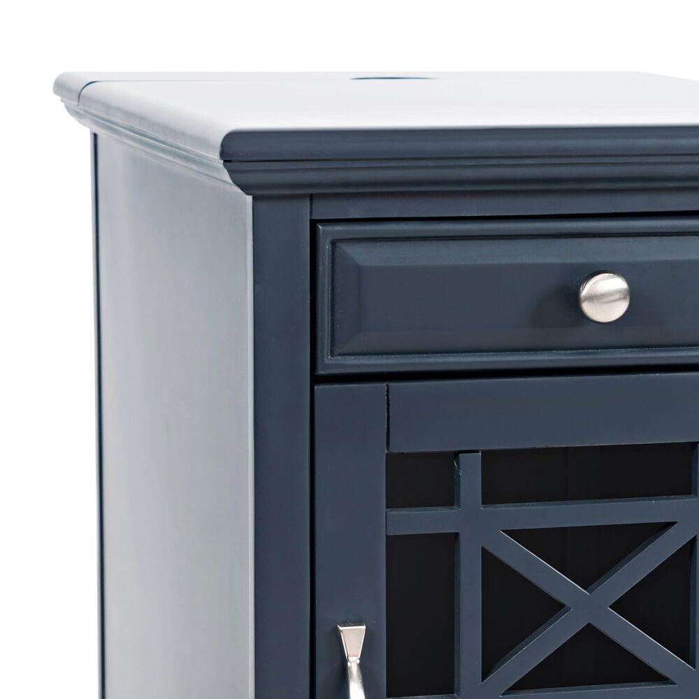 Waltham Craftsman Power Chairside Table in Navy Blue, , large
