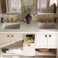 Kohler Seagrove 60" Double Bathroom Vanity in Light Clay with 3 cm White Quartz Top and Rectangular Sinks, , large
