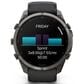 Garmin fenix 9 Pro Smartwatch 51mm Carbon Gray DLC Titanium with Black and Pebble Gray Silicone Band, , large