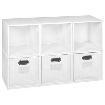 Regency Global Sourcing Niche Cubo 9-Piece Storage Set in White Wood Grain and White, , large