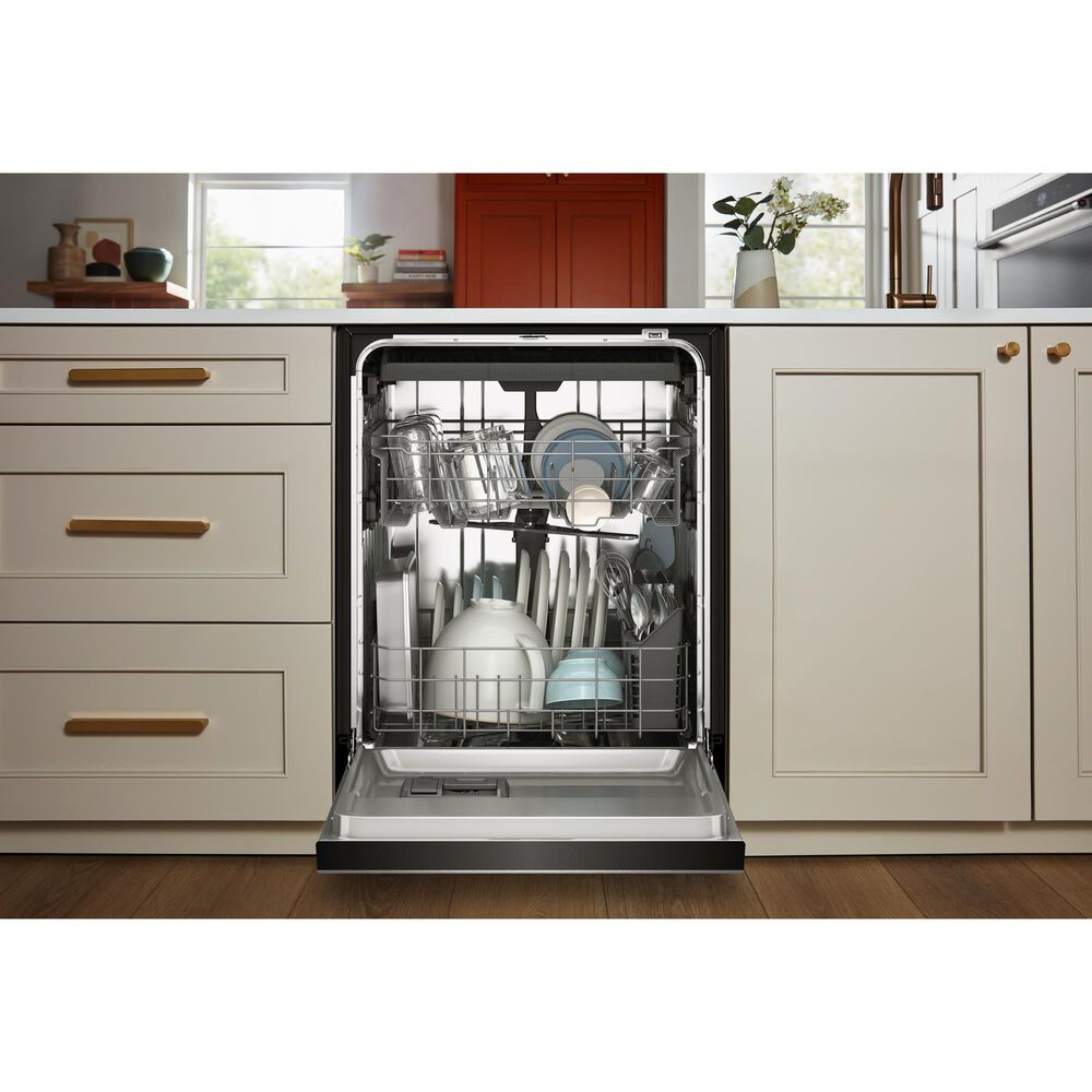 KitchenAid 24&quot; Third Level Utensil Rack Dishwasher with 30+ Total Wash Jets and Pocket Handle in PrintShield Stainless, , large
