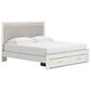 Ashley Zuraleus 3-Piece King Upholstered Storage Bedroom Set in Matte White, , large